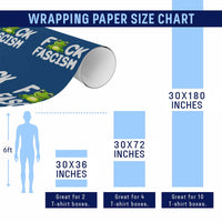 Funny Frog Fck Fascism Wrapping Paper Roll Resist Protest Human Rights - Wonder Print Shop