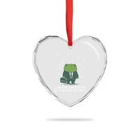 Funny Frog Heart Crystal Glass Ornament I Am The Executive Of This Dysfunction - Wonder Print Shop