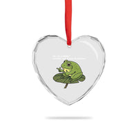 Funny Frog Heart Crystal Glass Ornament Me No Problemo Narrator But It Was All Problemo - Wonder Print Shop