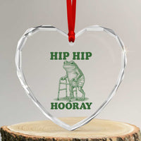 Funny Frog Hip Surgery Recovery Graphic Heart Crystal Glass Ornament Get Well Soon Gifts