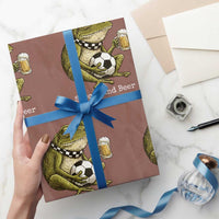 Funny Frog Lover Wrapping Paper Roll Soccer And Beer That Is Why I Am Here