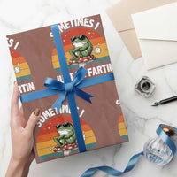 Funny Frog Meme Wrapping Paper Roll Sometimes I Just Be Fartin - Wonder Print Shop