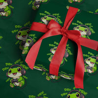 Funny Frog Playing Video Game Gift Wrapping Paper Roll - Wonder Print Shop