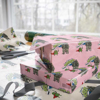 Funny Frog Protest Comic Graphic Wrapping Paper Roll Ribbit Resist Stand Against - Wonder Print Shop