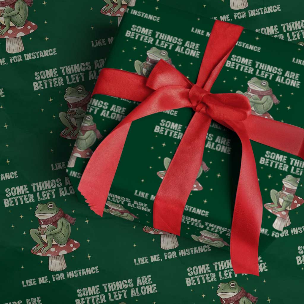 Funny Frog Sarcastic Wrapping Paper Roll Some Things Are Better Left Alone