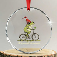 Funny Frog St Patricks Day Crystal Glass Ornament Off To Commit Shenanigans Four Leaf Clover