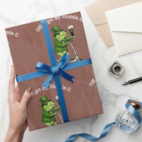 Funny Frog St Patricks Day Meme Wrapping Paper Roll Vitamin G Irish Beer