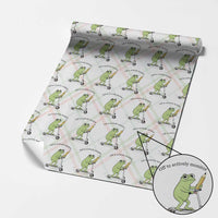 Funny Frog Teacher Testing Test Day Wrapping Paper Roll Off To Actively Monitor
