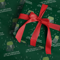 Funny Frog Wrapping Paper Roll I Am The Executive Of This Dysfunction - Wonder Print Shop