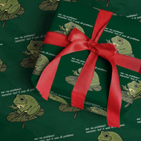 Funny Frog Wrapping Paper Roll Me No Problemo Narrator But It Was All Problemo - Wonder Print Shop