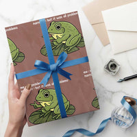 Funny Frog Wrapping Paper Roll Me No Problemo Narrator But It Was All Problemo - Wonder Print Shop