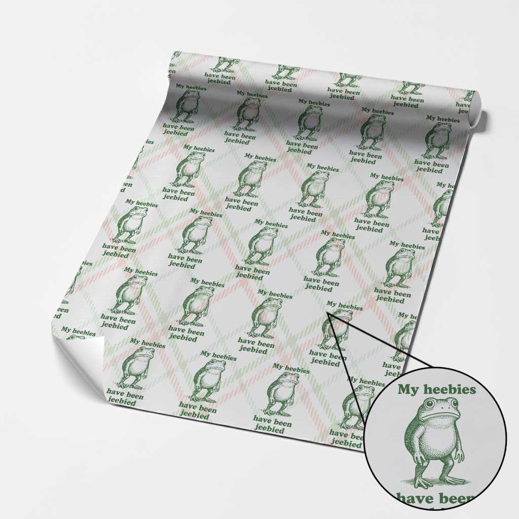 Funny Frog Wrapping Paper Roll My Heebies Have Been Jeebied Weirdcore Meme - Wonder Print Shop