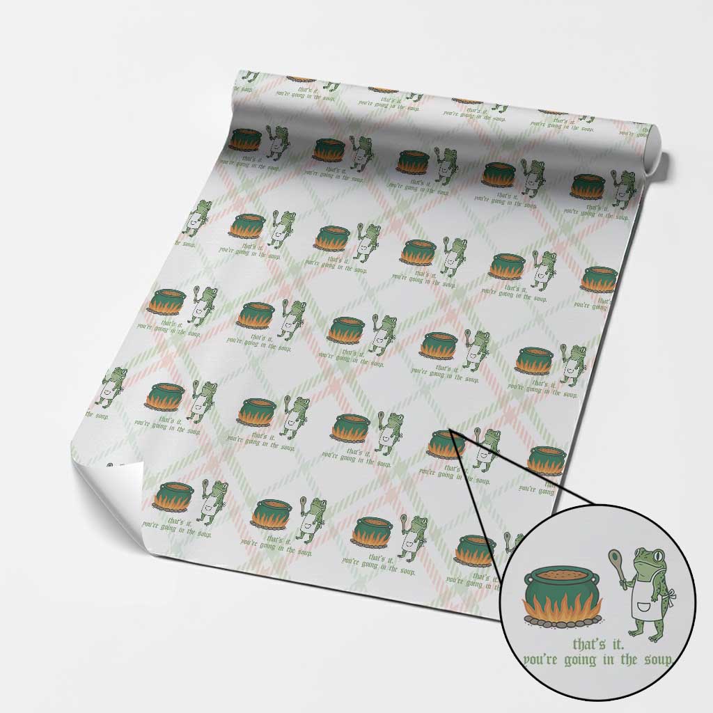 Funny Frog Wrapping Paper Roll Thats It You're Going In The Soup Weird Weirdcore Meme - Wonder Print Shop