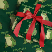 Funny Frogtifa Wrapping Paper Roll Resist Frog Protest Against Fascism - Wonder Print Shop