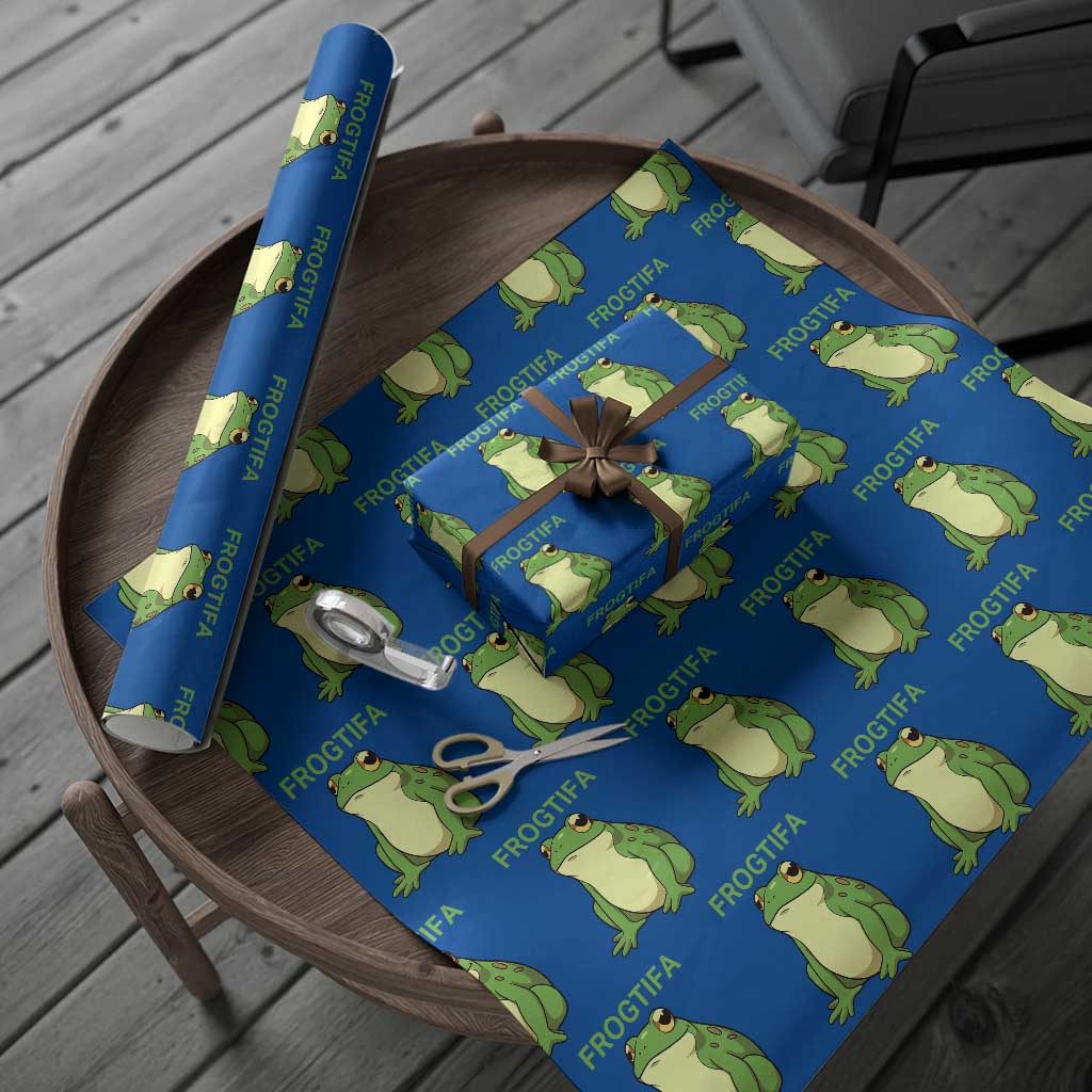 Funny Frogtifa Wrapping Paper Roll Resist Frog Protest Against Fascism - Wonder Print Shop