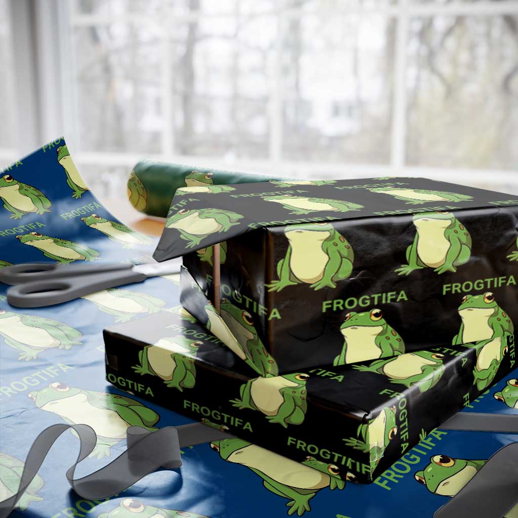 Funny Frogtifa Wrapping Paper Roll Resist Frog Protest Against Fascism - Wonder Print Shop