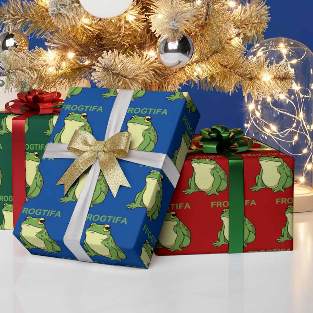 Funny Frogtifa Wrapping Paper Roll Resist Frog Protest Against Fascism - Wonder Print Shop