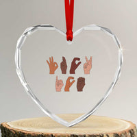 Funny Fuck Hand Sign Language Anti Deportation Heart Crystal Glass Ornament Chinga La Migra