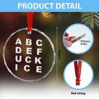 Funny Fuck Ice Protest Resistance Crystal Glass Ornament Political Alphabet Graphic