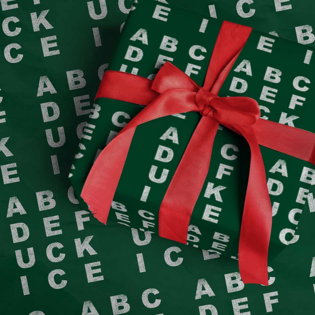 Funny Fuck Ice Protest Resistance Wrapping Paper Roll Political Alphabet Graphic