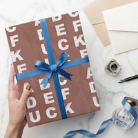 Funny Fuck Ice Protest Resistance Wrapping Paper Roll Political Alphabet Graphic