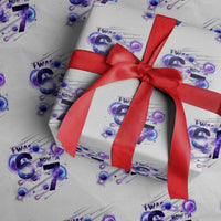 Funny Galaxy Space Birthday Wrapping Paper Roll I Was Six Now I Am Seven - Wonder Print Shop