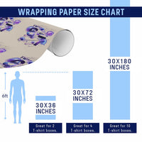 Funny Galaxy Space Birthday Wrapping Paper Roll I Was Six Now I Am Seven - Wonder Print Shop
