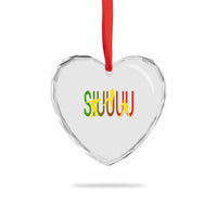 Funny Game Day Soccer Celebration Gift Heart Crystal Glass Ornament Siuuuu