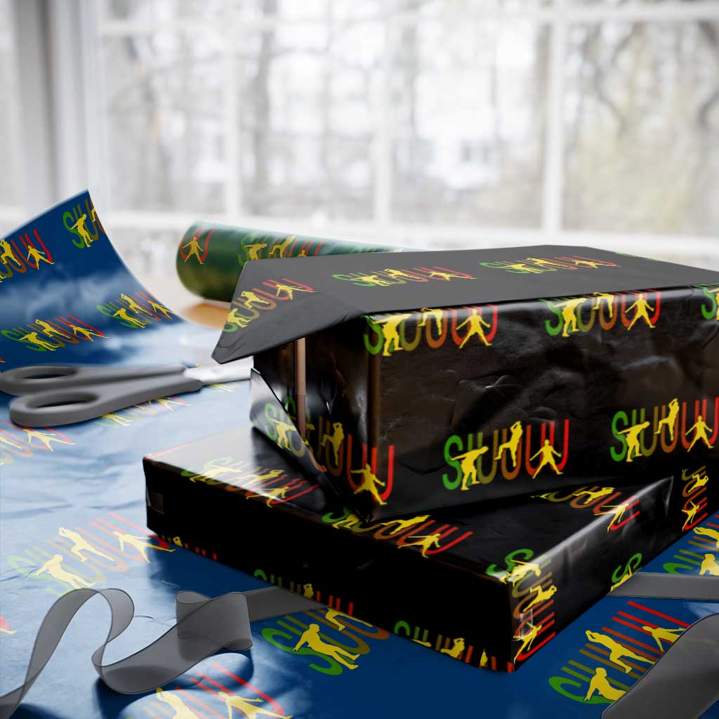 Funny Game Day Soccer Celebration Gift Wrapping Paper Roll Siuuuu