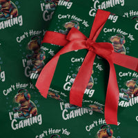 Funny Gamer Capybara Wrapping Paper Roll Can Not Hear You I Am Gaming - Wonder Print Shop