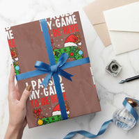 Funny Gaming Christmas Wrapping Paper Roll I Paused My Game To Be Here - Wonder Print Shop