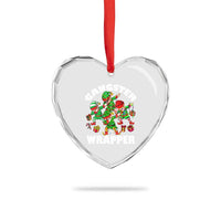 Funny Gangster Wrapper Heart Crystal Glass Ornament Gangsta Elf Crew Presents - Wonder Print Shop