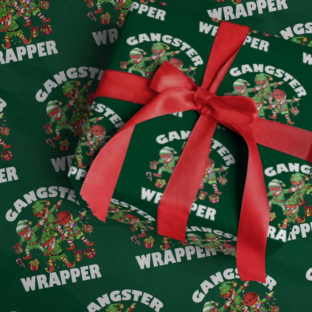 Funny Gangster Wrapper Wrapping Paper Roll Christmas Gangsta Elf Crew Presents - Wonder Print Shop