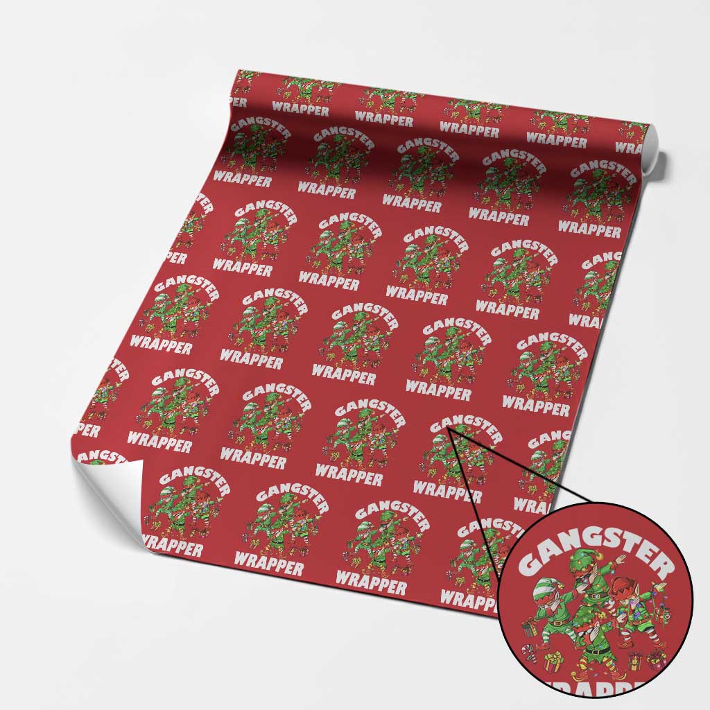 Funny Gangster Wrapper Wrapping Paper Roll Christmas Gangsta Elf Crew Presents - Wonder Print Shop