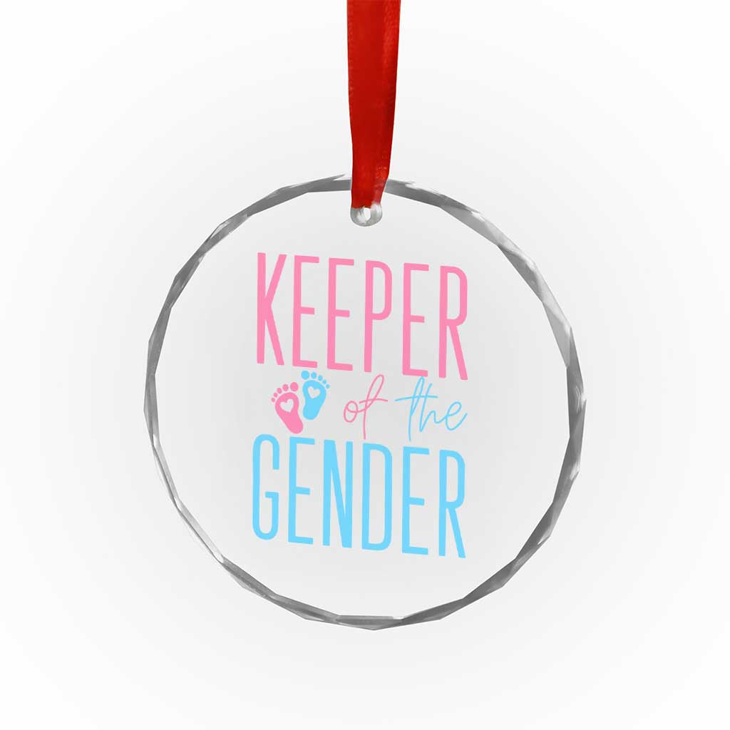 Funny Gender Reveal Party Crystal Glass Ornament Keeper Of The Gender