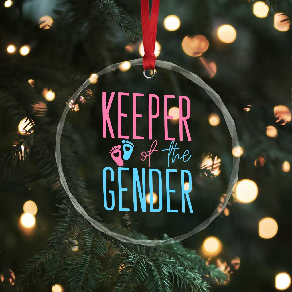 Funny Gender Reveal Party Crystal Glass Ornament Keeper Of The Gender