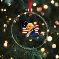 Funny George Washington 1776 Crystal Glass Ornament 4th July Suck-It England