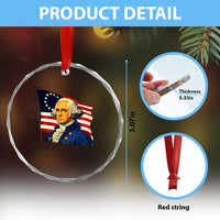 Funny George Washington 1776 Crystal Glass Ornament 4th July Suck-It England