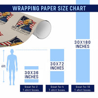 Funny George Washington 1776 Wrapping Paper Roll 4th July Suck-It England