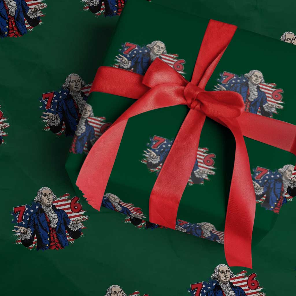 Funny George Washington 67 Wrapping Paper Roll Six Seven Meme Gen Alpha Slang - Wonder Print Shop