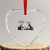 Funny George Washington and Jesus Conversation Heart Crystal Glass Ornament Dude I Know Founding Values and Faith Political Commentary