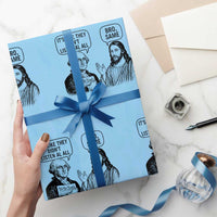 Funny George Washington and Jesus Satire Wrapping Paper Roll Political Commentary Founding Fathers and Faith