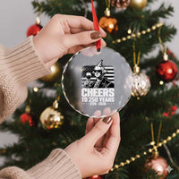Funny George Washington Cheers To 250 Years Crystal Glass Ornament