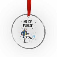 Funny George Washington Crystal Glass Ornament No Ice Please