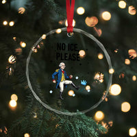 Funny George Washington Crystal Glass Ornament No Ice Please