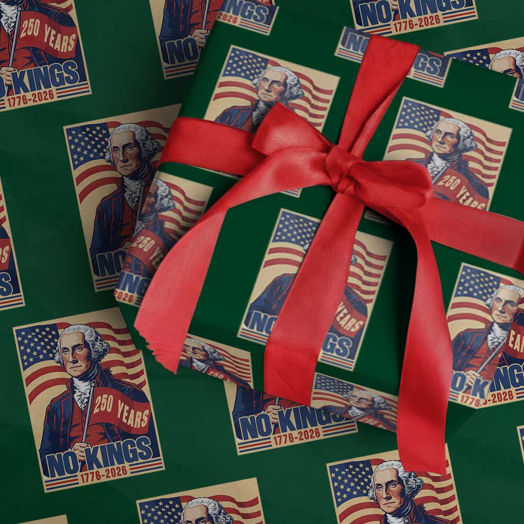Funny George Washington Freedom Protest Wrapping Paper Roll No Kings