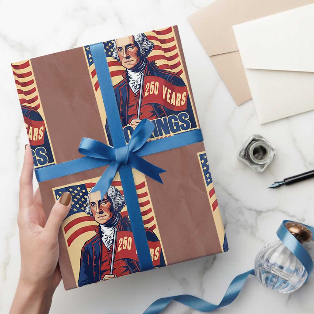 Funny George Washington Freedom Protest Wrapping Paper Roll No Kings