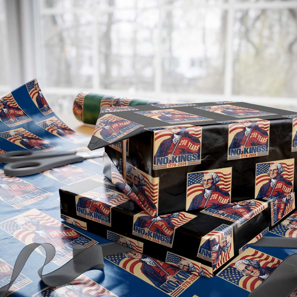 Funny George Washington Freedom Protest Wrapping Paper Roll No Kings