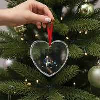 Funny George Washington Heart Crystal Glass Ornament No Ice Please