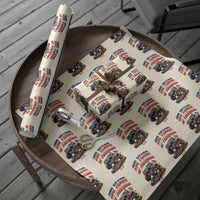Funny George Washington Monster Truck Wrapping Paper Roll America 250th Anniversary